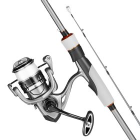 Rod and Fishing Reel Combo, IM6 Carbon Fiber Spinning Rod and Reel Combo, Bass Fishing Pole with 6.5 ft Two-Piece Rods, 7+1 Ball Bearings, EVA Handle