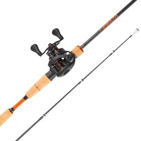 VEVOR Rod and Fishing Reel Combo, IM7 Carbon Fiber Baitcasting Rod and Reel Combo, Bass Fishing Pole with 6+1 BB System, 7.0:1 Gear Ratio, Cork Handle