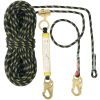 VEVOR Vertical Lifeline, 150ft (45.7m) Outdoor Climbing Rope 30KN Breaking Tension, Static Rock Climbing Rope with Steel Snap Hooks and Rope Grap