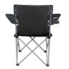 (4 PACK)Basic Quad Folding Camp Chair with Cup Holder, Black