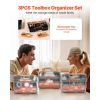 3-Pack Small Parts Organizer, 21 Compartments Tools Organizer Box with Removable Dividers