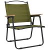 Camping Chair Set of 2 Green 500D Oxford fabric with PE coating