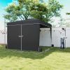 10 x 10 ft Pop Up Canopy Tent with Sidewalls, UPF50+ Outdoor Portable Instant Canopy Shelter with Carry Bag, Black