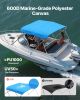 VEVOR 3 Bow Boat Bimini Tops, 600D Polyester Canopy with Aluminum Alloy Frame, Waterproof & Sun Shade Boat Awning Canopy with Storage Bag
