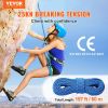 VEVOR 10.2mm Dynamic Climbing Rope, 60M(197ft) Outdoor Rock Climbing Rope 25KN Breaking Tension