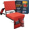 Alpcour Folding Reclining Stadium Seat with Back Support for Bleachers