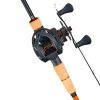 Rod and Fishing Reel Combo, IM7 Carbon Fiber Baitcasting Rod and Reel Combo, Bass Fishing Pole with 7+1 BB System, 7.0:1 Gear Ratio, Cork Handle