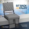 Alpcour Folding Reclining Stadium Seat with Back Support for Bleachers