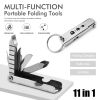 "Pocket-Sized Survival Tool – Folding Knife, Bottle Opener, Hiking Clip & Phone Stand"