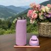 304 stainless steel outdoor sports water bottle, portable and leak-proof, suitable for daily travel, mountain climbing and fitness activities, etc