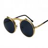 Fashion Vintage Steampunk Sunglasses Retro Round Metal Sun Glasses for Men and Womes