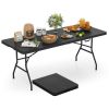 Portable Folding Camping Table with Carrying Handle for Picnic