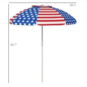Ventilated And Foldable Beach Travel Umbrella (Color: Blue)